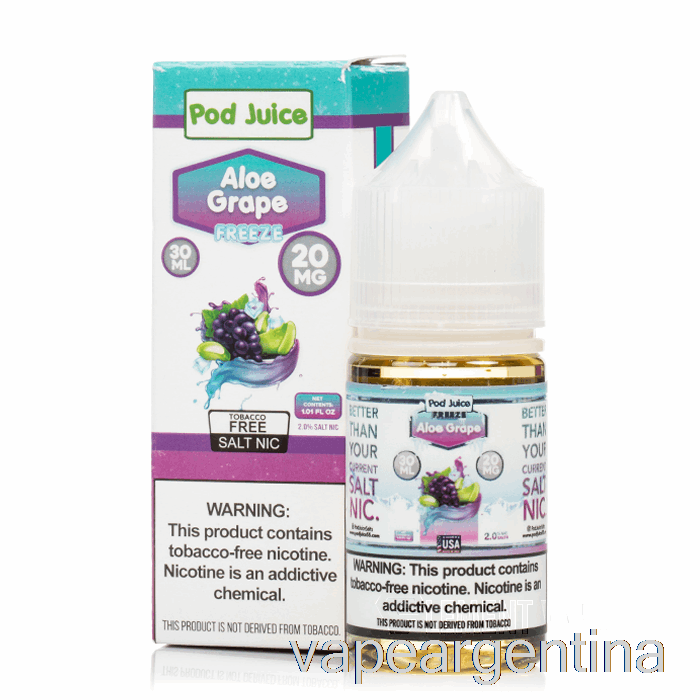 Congelar Aloe Uva - Jugo De Vaina - 30ml 20mg Vape Descartable